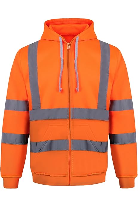Alta Visibilità Felpa Reflective Uomo Felpa Arancione Uomo Da