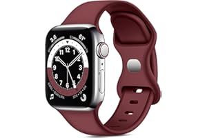 TEFLOTY Pasek zastępczy silikonowy do Apple Watch, zapasowy pasek do iWatch Series 8, Ultra SE, 7, 6, 5, 4, 3, 2, 1, 38 mm / 40 mm / 41 mm / 42 mm / 44 mm / 45 mm / 49 mm, dla kobiet i mężczyzn