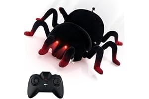Mieryd Araignée Télécommandée, Spider Jouet Enfant 3 4 5 6 7 8 9 Ans Réaliste Robot Araignée Radiocommandée Qui Roule sur Les Murs et Plafonds Jeux Garçons Filles Cadeau Halloween Noël Anniversaire