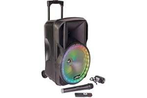 Party Light & Sound PARTY-12RGB SISTEMA AUDIO PORTATILE 12'' / 30CM CON USB, TF, BLUETOOTH, FM, MICROFONO VHF & TELECOMANDA