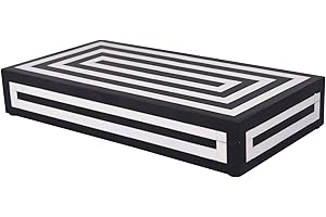 Handicrafts Home Medley Concentric Collection - Organizador de almacenamiento, caja decorativa multiusos para regalo, 8 x 5 x 2 pulgadas