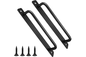 MINISOISO Tirador Puerta Corredera,2PCS Tirador de Puerta,Manijas para Puerta de Granero,21cm Tiradores de Muebles con 4 Tornillos para Cocina,Dormitorio,Baño