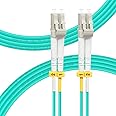 FLYPROFiber 5m/16ft OM4 LC to LC Fiber Patch Cable | Length Options: 0.5m-100m, 40GB/100GB Duplex LC-LC 50/125um Multimode Fiber Optic Cable Cord LSZH 5Meter(16ft)