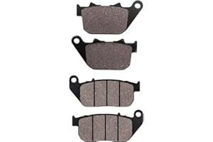 LOCOPOW Brake Pads Front and Rear Compatible with Harley Davidson Sportster 883 1200 XL883 XL883C XL883L XL883N XL1200C XL1200L XL1200N XL1200V XL1200X