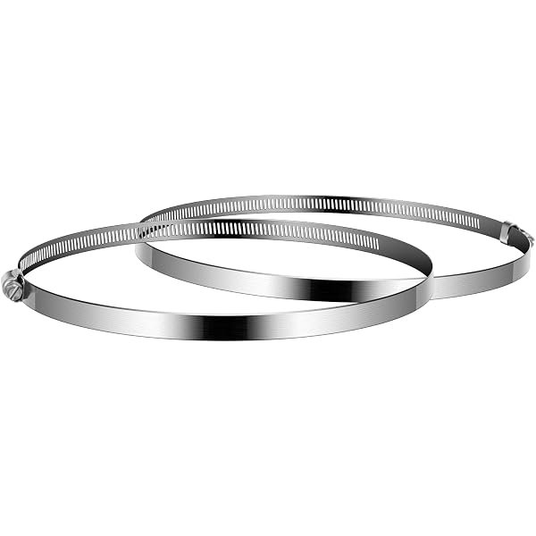 AC Infinity Stainless Steel Duct Clamps – 10-Inch, 2-Pack – Heavy Duty Worm Drive For Ducting, HVAC, Ventilation & Exhaust Systems