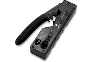 JUTYUM RJ45 crimpzange Presszange für RJ45 Stecker RJ45 Netzwerkstecker für CAT5, CAT5E, CAT6, CAT6A, CAT7, CAT7A Stecker Stellen Sie Telefonleitungen, ungeschirmte und geschirmte Netzwerkkabel her