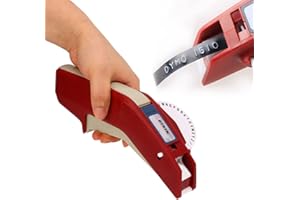 BAOFUYA Embossing Label Maker Label Writer Manual Label Maker Clear Number Letter Label Making Embosser for Labeling(Red)