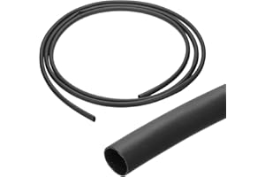 sourcing map 8mm Heat Shrink Tubing, 3:1 Waterproof Adhesive Marine Grade Heat Shrink Wrap Tube for Wires, 2.4m, Black