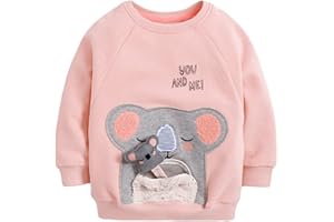 DAWILS Girl's Sweatshirt for Kids Rabbit Unicorn Stripes Jumper Toddler Xmas Pullover Cotton Casual Spring Fall Winter Tops Shirts Ages 2-7