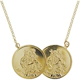 9ct Gold Double Coin Necklace (16 IN 