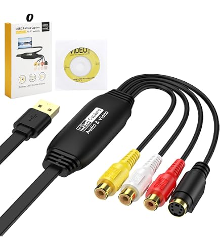 Convertisseur Vidéo Audio USB 2.0 - Carte Capture VHS Vers Numérique Windows 11/10