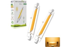 Dvnoua Lampadina R7S LED 78mm Dimmerabile, 10W R7S LED 78mm Equivalente a 100W Lampada Alogena, Lampada RS7 LE D Bianco Caldo 3000K 1000LM Nessun Sfarfallio, Illuminazione Fascio 360°, 2 Pezzi