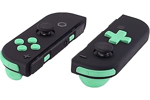 eXtremeRate Mint Green D-pad ABXY Keys SR SL L R ZR ZL Trigger Buttons Springs, Full Set Buttons Fix Kits for Nintendo Switch Joycon & Switch OLED Joy con (D-pad ONLY Fits Joy con D-pad Shell)