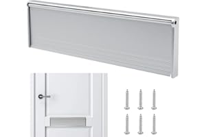 YHSKJCD 11.5 Inch Internal Letter Box - for 40-80mm Door Thickness, Anti-Snap Flap, Internal Draught Excluder, Adjustable Letterbox for UPVC Composite Wood Doors