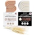 Kitsch Rice Bar Shampoo & Conditioner Set for Hair Growth - Solid Shampoo & Conditioner Bar Set for Strengthening Hair - Rice Water Shampoo Bar & Conditioner Soap - Paraben-Free, Made in USA, 2pcs