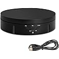 CDIYTOOL Electric Rotating Turntable for Photography, Professional 360 Degree Motorized Rotating Stand Display Table for Live Video Automatic Revolving Platform Product Display Table (Black)