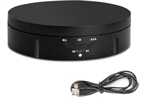 CDIYTOOL Electric Rotating Turntable for Photography, Professional 360 Degree Motorized Rotating Stand Display Table for Live Video Automatic Revolving Platform Product Display Table (Black)
