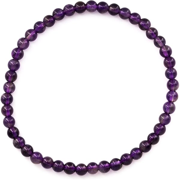 Bracciale In Tormalina Nera Con Perle Da 4 Mm - Lunghezza 18 Cm, Filo Elastico, Realizzato A Mano, Con Sacchetto In Organza