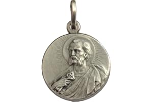 I G J 925 Sterling Silver Saint Peter The Apostle Medal - The Patron Saints Medal