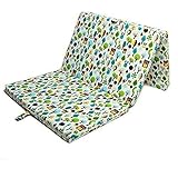 2514 - millemarille Reisebettmatratze "modern owls blue" I 60 x 120 cm. I für jedes Reisebett I Bezug abnehmbar I Okotex