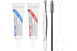 LOPHE Klej do rzęs, wodoodporny i szybkoschnący, 6 sztuk, klej do rzęs do klejenia sztucznych rzęs, z bardzo mocnym trzymaniem, klej do przedłużania rzęs