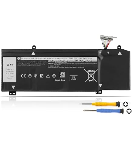 LUSONBAY Batterie 1F22N 15.2V 60Wh Pour Dell Alienware M15 M17 R1 G7 7590 7790 G5 5590 - Compatible JJPFK HYWXJ