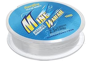 Ligne de Pêche en Nylon,100 mètres Fil de Pêche Monofilament en Nylon, Ligne de pêche en Fil de Nylon Clair.