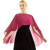 Bolero Donna Mufeng In Chiffon - Scialle Elegante Per Cerimonie E Sera