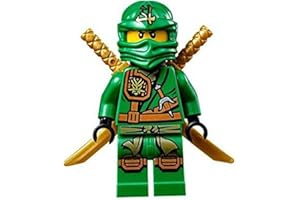 LEGO Ninjago Minifigure - Lloyd Zukin Robe Jungle Green Ninja with Dual Gold Swords (70749)