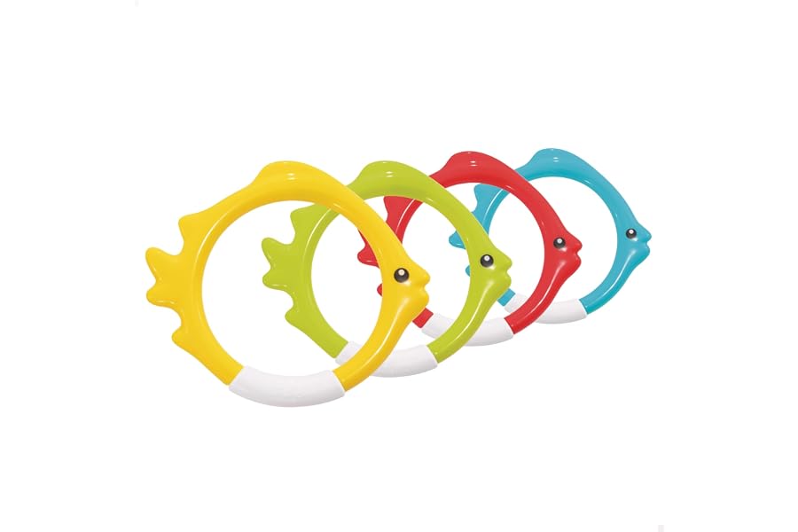 Intex Aros sumergibles con Forma de pez para Jugar en la Piscina, 12 cm de diámetro Multicolores (55507)