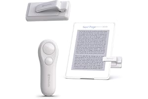 SK SYUKUYU Page Turner per Kindle Paperwhite Oasis Kobo eReaders Accessori, telecomando RF Page Turner Clicker per ipad Tablets lettura romanzi fumetti, fotocamera remota e pulsante video(Bianco)