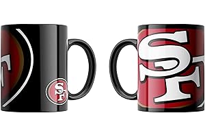 Great Branding NFL Oversized Classic Tasse Team-Logo schwarz American Football Tasse 330 ml Becher für Fans