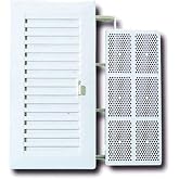 BricoLoco Rectangular Plastic Shunt Ventilation Grille with Adjustable Closure and Mosquito Net Special for Bathroom and Kitc