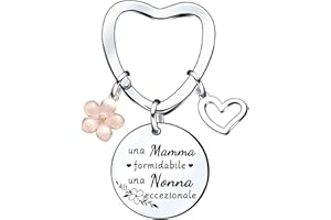 Lumengqi Regalo della Nonna Regali di Mamma Portachiavi Nonna Portachiavi Mamma Regalo Nonna Natale Portachiavi Nonna Famiglia '' una mamma formidabile una Nonna eccezionale'' Regali per Natale