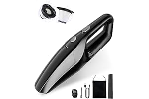 SERVOMASTER Aspirador De Mano Potente, Aspirador Coche Recargable, Aspiradora De Mano Sin Cable Pare Filtro HEPA, Mini Aspiradora para Hombres y Mujeres, Accesorios para Limpieza Interior