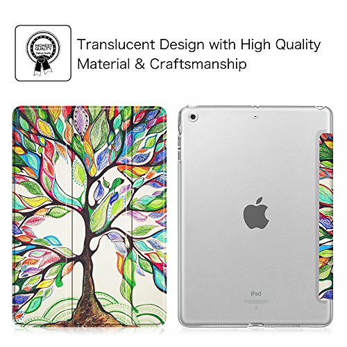Fintie iPad mini Hülle Case – Ultra Slim Superleicht Schutzhülle mit Lichtdurchlässig Rückseite Abdeckung Smart Cover Tasche mit Auto Schlaf / Wach und Standfunktion für Apple iPad mini / iPad mini 2 / iPad mini 3, Liebesbaum - 2