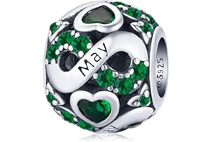 ShiYu Srebrne wisiorki z kamieniami urodzenia do bransoletki Pandora z kostkami z cyrkoniami