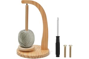 OPUHOHR Yarn Holder for Knitting and Crocheting, Yarn Ball Holder, Yarn Spindle Dispenser, Crochet Gift for Knitting Lovers