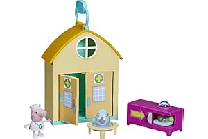 Peppa Pig Peppa's Adventures Peppa Visits the Vet Playset förskoleleksak, 1 figur och 3 tillbehör, åldrarna 3 och uppåt flerf