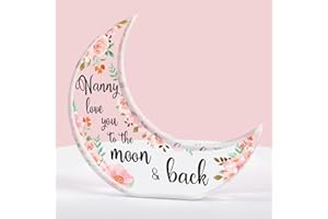 Buioata Mothers Day Gifts for Nan - Acrylic Moon Deco Nanny Gifts, Touching Sayings Engraved Gifts for Nanny, Nan birthday gifts, Nan Gifts for Mothers Day Birthday Thanksgiving Christmas