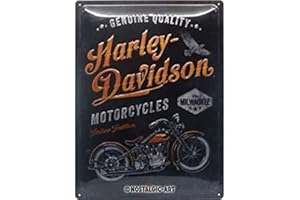 Nostalgic-Art Cartel de Chapa Retro Harley-Davidson – Tradition – Idea de Regalo para los Fans de Las Motos, metálico, Diseño Vintage, 30 x 40 cm