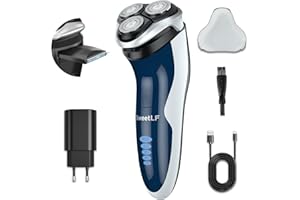 SweetLF Afeitadora Electrica Hombre, Maquina de Afeitar Hombre Barba Uso en Húmedo y Seco, Recargables Maquinilla Afeitar IPX7 Impermeable Recortador, Modelo SWS7105