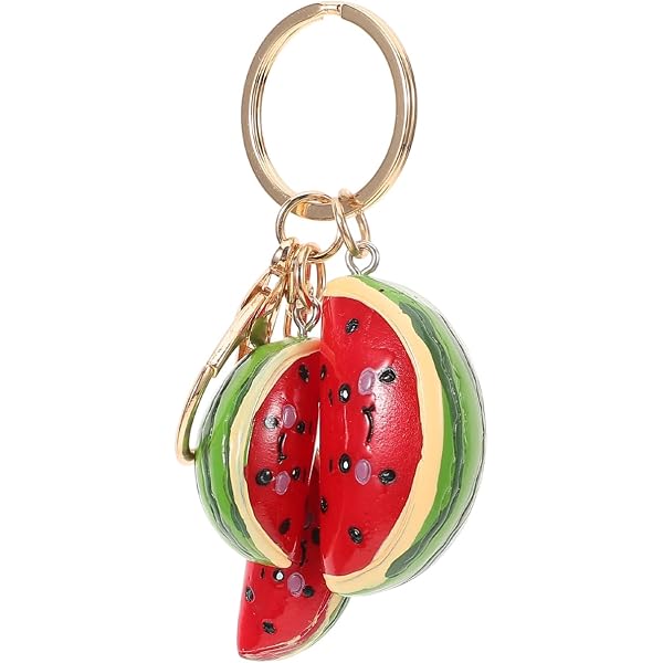 Porte-Clés Cristal Strass Motif Pastèque - Breloque Éclatante Homme/Femme - Cadeau
