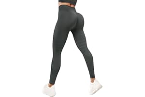 Zilams Pantaloni Palestra Donna Push Up Leggins Sportivi Vita Alta Opaco Senza Cuciture Leggins Anticellulite Yoga Fitness