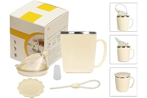 KIKIGOAL Konvaleszenter Trinkbecher mit Strohhalm für behinderte Patienten, Mutterschaftsgetränke, Wasser, Brei, Suppe, Trinkhilfen