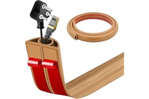 ANKEKOLYSTAR Pasacables Suelo, Canaleta Cables Suelo, canaletas para Cables Adhesivas, Cubiertas de Suelo para Cables Autoadhesiva Montaje para Todos los Hogar, Oficina (Roble Amarillo, 2cm x 3m)