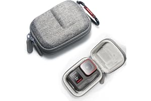 BeisDirect Mini Carrying Case for Insta360 Ace Pro/Ace Bag Protective Case Body Sports Camera Bag for Insta 360 Ace Pro/Ace Camera Accessories, 9.4x6.9x4.2cm (White -Double Zip)