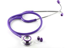 MARLAS Optimum Dual Head Stethoscope - Professional Medical Tool for EMTs, Nurses, Doctors, Vets, and Students (Purple)