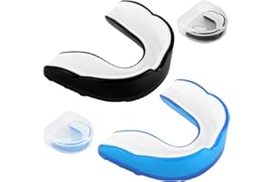 FANXAOLNES 2 Stück Sport Mundschutz Zahnschutz für Boxen Kampfsport Hockey MMA Taekwondo Rugby mit Aufbewahrungsbox, Silikon Mundschutz für Jugendliche