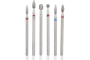 PONGNAS Broca Manicura,Taladro De Uñas Set，Cabeza De Esmalte De Uñas Brocas De Cerámica Para Uñas，Lima De Uñas Eléctrica De Las Uñas Hecho De Carburo De Tungsteno,Gel Acrílico Y Uñas Juego Para El Cuidado